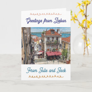 Greeting card from Lisbon, Alfama, Portugal カード