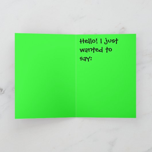 Greeting Card: HELLO!!! カード (内部)