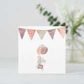 Greeting Card - Little Mouse With Balloons カード (スタンド正面)
