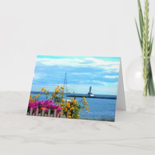 Greeting Card - Mackinac Island Lighthouse サンキューカード (正面)