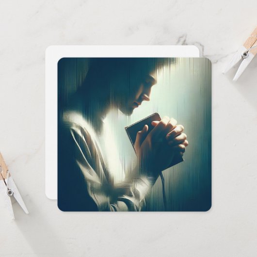 Greeting Card, "Prayful Moments" カード (正面/裏面インサイチュ)