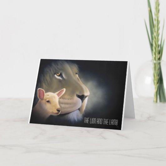 greeting card: The Lion and the Lamb カード (正面)