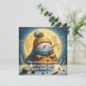 Greeting card with a cute snowman (スタンド正面)