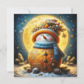 Greeting card with a cute snowman (正面)
