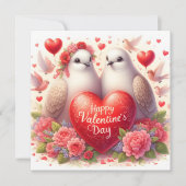 Greeting card with doves in love (正面)
