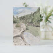 Greeting card with nature scene サンキューカード (スタンド正面)