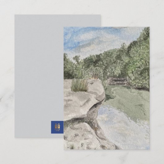 Greeting card with nature scene サンキューカード (正面/裏面)