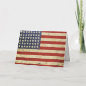 Greeting Card withVintage Flag from USA カード (裏面)