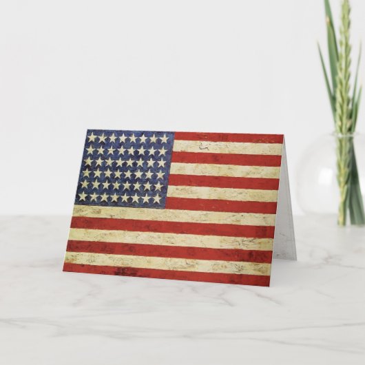 Greeting Card withVintage Flag from USA カード (正面)