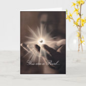 Greeting card: You are a pearl in Gods hand カード (黄色い花)