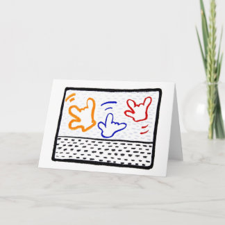 Greeting Cards: 3 Haring ILYs カード