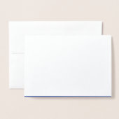 Greeting Cards | Foイール マット ブルー アメリカ製 箔カード (封筒付き正面)