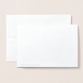 Greeting Cards | Foイール マット ブルー アメリカ製 箔カード (裏面封筒付き)
