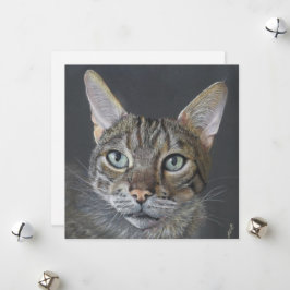 Greeting Cat Bengal Cat Fine Art blank  シーズンカード