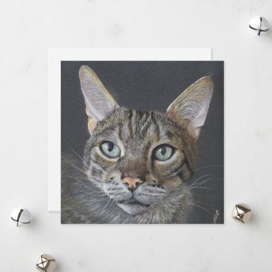 Greeting Cat Bengal Cat Fine Art blank  シーズンカード (正面/裏面インサイチュ)