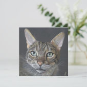 Greeting Cat Bengal Cat Fine Art blank  シーズンカード (スタンド正面)