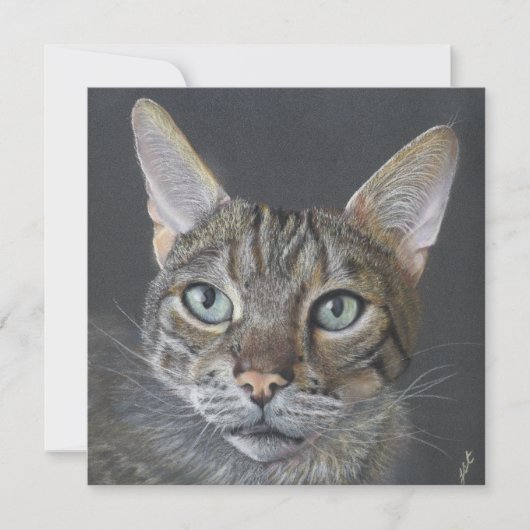 Greeting Cat Bengal Cat Fine Art blank  シーズンカード (正面)