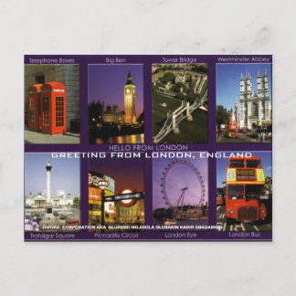 GREETING FROM LONDON, ENGLAND POSTCARD BY MOJISOLA ポストカード