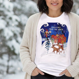 Greeting from the North Moose Village トライブレンドＴシャツ
