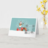 Greeting QR Code Card 7"x5" カード (黄色い花)