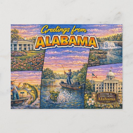 Greetings From Alabama Postcard ポストカード (正面)