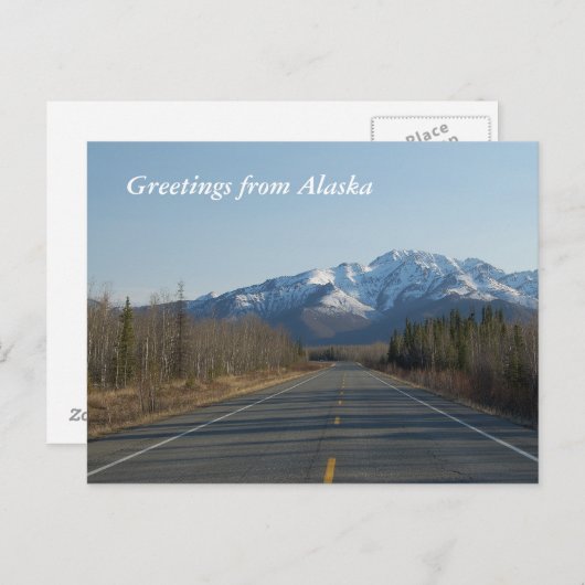 Greetings from Alaska ポストカード (正面/裏面)