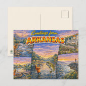 Greetings From Arkansas Postcard ポストカード (正面/裏面)