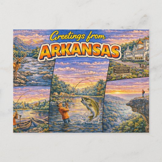 Greetings From Arkansas Postcard ポストカード (正面)