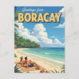 Greetings from Boracay Philippines Vintage  ポストカード