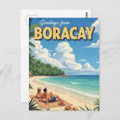 Greetings from Boracay Philippines Vintage  ポストカード (正面/裏面)