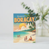 Greetings from Boracay Philippines Vintage  ポストカード (スタンド正面)