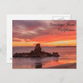 Greetings From Californiaビーチはがき ポストカード (正面/裏面)