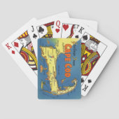 Greetings From Cape Cod Map Ploaying Cards トランプ (裏面)