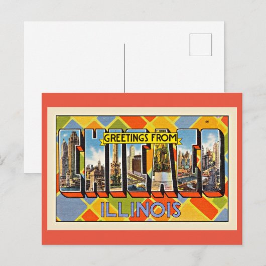 Greetings from Chicago, Illinois ポストカード (正面/裏面)