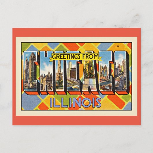 Greetings from Chicago, Illinois ポストカード (正面)