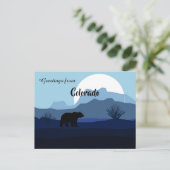 Greetings from Colorado State Monochromatic Blues  ポストカード (スタンド正面)
