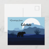 Greetings from Colorado State Monochromatic Blues  ポストカード (正面/裏面)