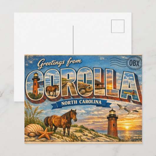 Greetings from Corolla ポストカード (正面/裏面)