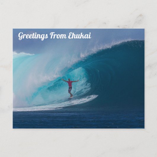 Greetings From Ehukai, Hawaii Postcard ポストカード (正面)