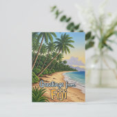 Greetings from Fiji ポストカード (スタンド正面)