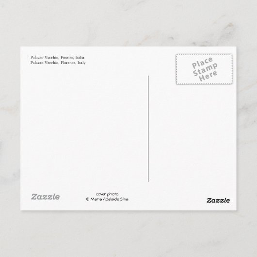 「Greetings from Florence」はがき ポストカード (裏面)
