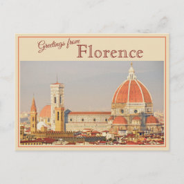 Greetings From Florence, Italyヴィンテージはがき ポストカード