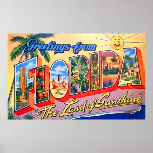 Greetings from Florida, the land of sunshine ポスター (正面)