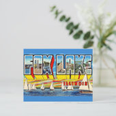  Greetings from Fox Lake Ill Postcard ポストカード (スタンド正面)