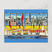 Greetings from Fox Lake Ill Postcard