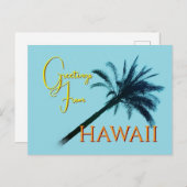 Greetings From Hawaii - Palm Trees シーズンポストカード (正面/裏面)