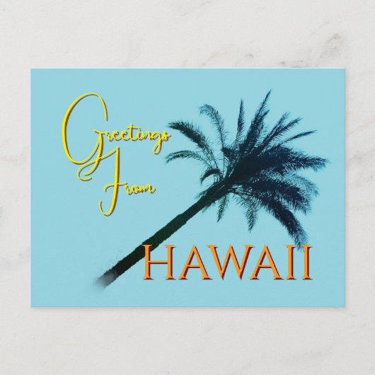 Greetings From Hawaii - Palm Trees ポストカード (正面)