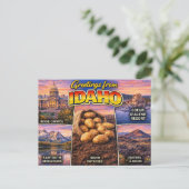 Greetings From Idaho Postcard ポストカード (スタンド正面)