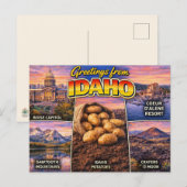 Greetings From Idaho Postcard ポストカード (正面/裏面)