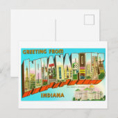 Greetings from Indianapolis Large Letter ポストカード (正面/裏面)